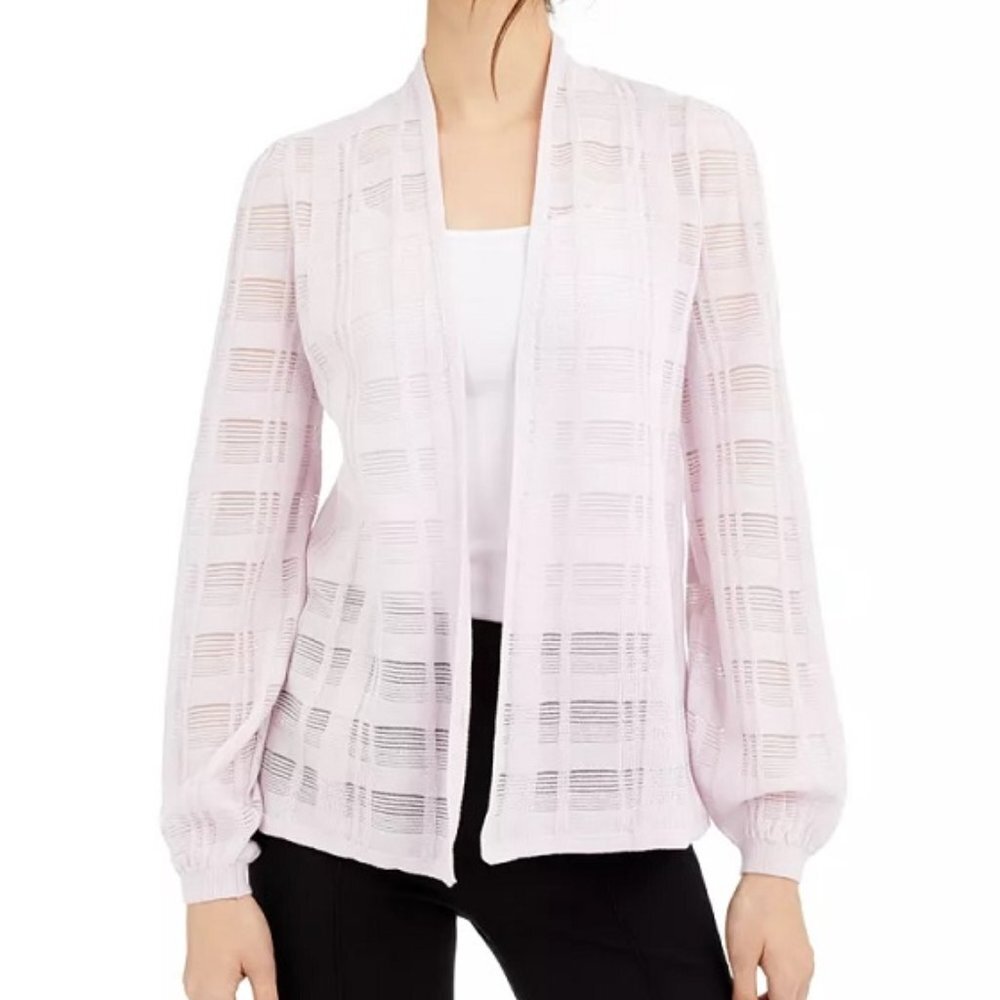 Alfani Illusion Plaid Cardigan